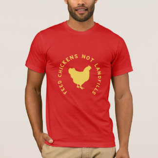 T-shirt poulets d'alimentation douce non décharges