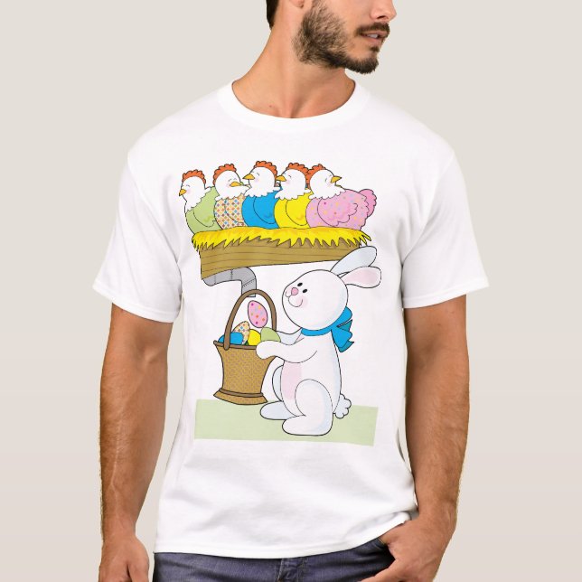 T-shirt Poulets de Pâques d'arc-en-ciel (Devant)