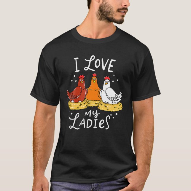 T-shirt Poulets de poulet Oeufs Fermier Drôle (Devant)