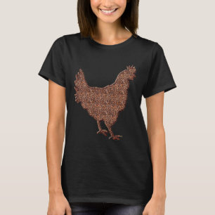 T-shirt Poulets Hen Coffee Haricots Poulet OEuf