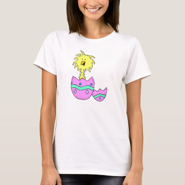 T-shirt Poulette dans l'oeuf de Pâques (Devant)