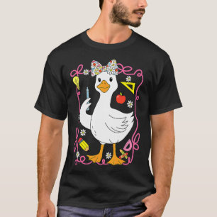 T-shirt Poulette Professeur Rigolote Rétro Prépa Retour À
