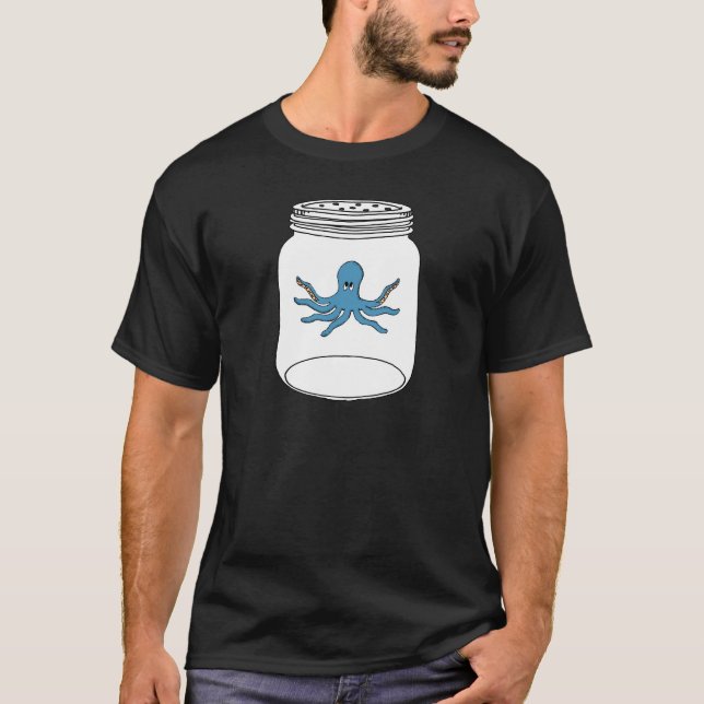 T-shirt Poulpe dans un pot (Devant)