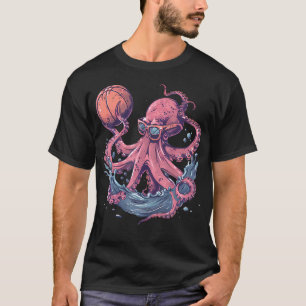 T-shirt Poulpe de basketball Arceau de basketball Amour de