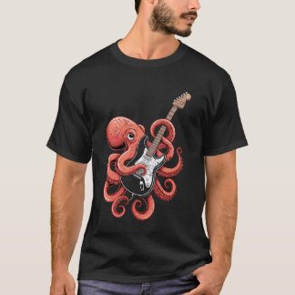 T-shirt Poulpe Guitariste Guitare Musicien Biologiste Océa