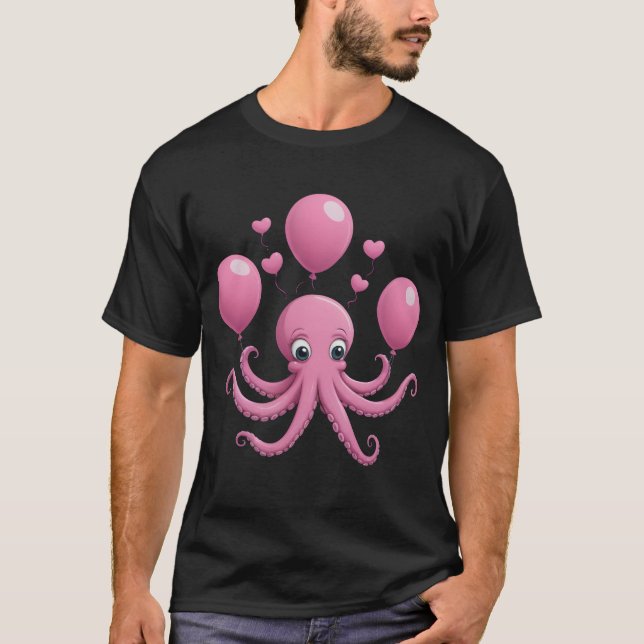 T-shirt poulpe mignonne (Devant)