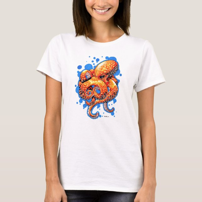 T-shirt poulpe orange - (Devant)