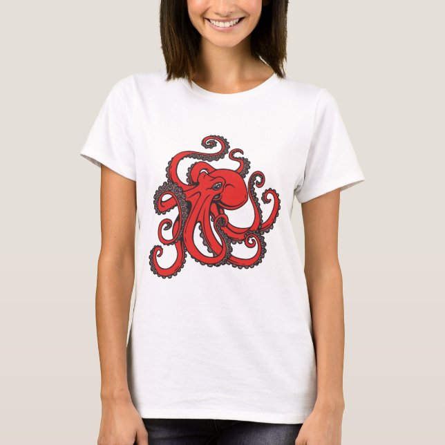 T-shirt Poulpe rouge (Devant)