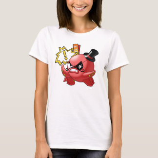 T-shirt Poulpe rouge mauvais mignon avec la correction de