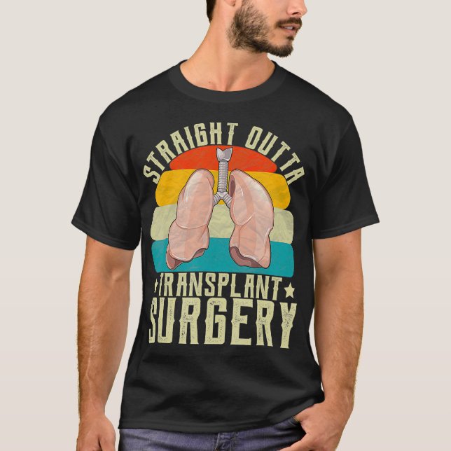 T-shirt Poumons droit devant transplanter la chirurgie Sur (Devant)