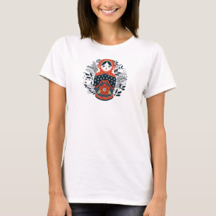 T-shirt Poupée de nidification Matryoshka mignonne