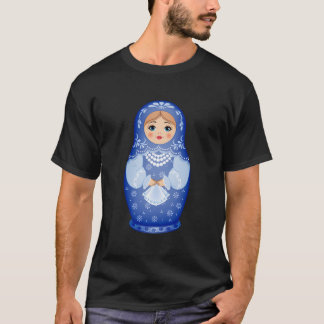 T-shirt Poupée de nidification russe Blue Matryoshka