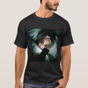 T-shirt Poupée drôle visage pleurant Mème défilant Humour 