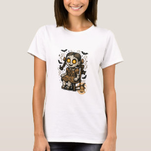 T-shirt Poupée hantée - Dessin d'Halloween