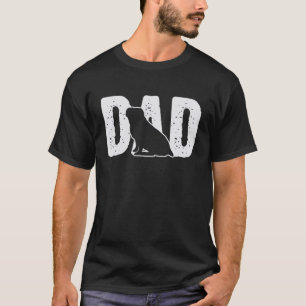T-shirt poupée Papa Père Silhouette Chien