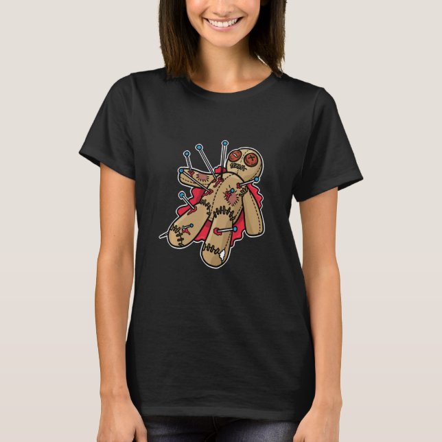 T-shirt Poupée vaudou sanglante, horreur de la sueur d'Hal (Devant)