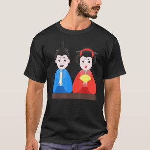 T-shirt Poupées japonaises Poupées impériales Poupées hina