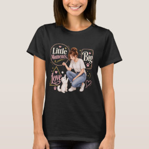 T-shirt pour amoureux de chats 'Petits moments, gr