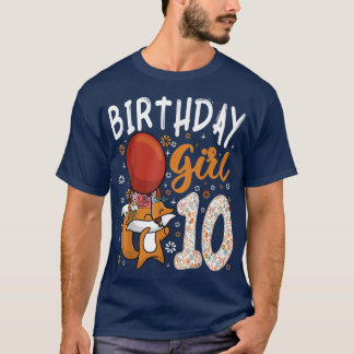 T-shirt Pour Amoureux des animaux 10e anniversaire fille A