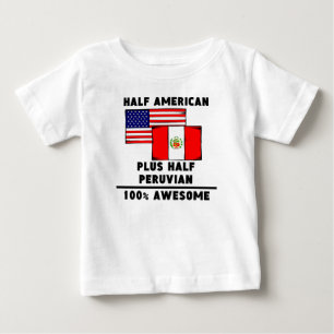T-shirt Pour Bébé 100% à moitié péruvien impressionnant