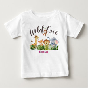 T-shirt Pour Bébé 1 An Wild One 1er Anniversaire