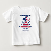 1er anniversaire de bébé garçon 4 juillet personna