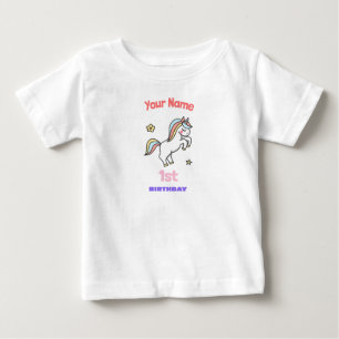 T-shirt Pour Bébé 1er Anniversaire Licorne