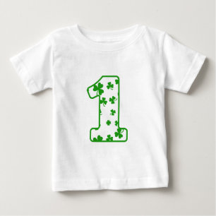 T-shirt Pour Bébé 1er anniversaire Lucky Shamrock Anniversaire Irish