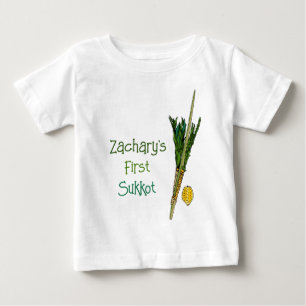 T-shirt Pour Bébé 1er Sukkot de bébé personnalisé
