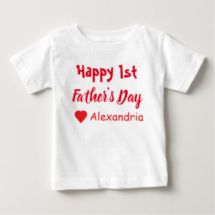 T-shirt Pour Bébé 1re Fête des pères T-shirt bébé