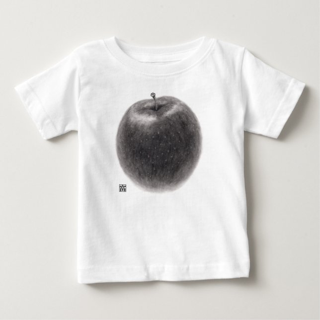 T-SHIRT POUR BÉBÉ 2個のりんご (Devant)