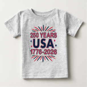 T-shirt Pour Bébé 250 ans États-Unis 1776–2026 Semiquincentenaire