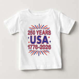 T-shirt Pour Bébé 250 ans USA Semiquinentenaire 1776-2026