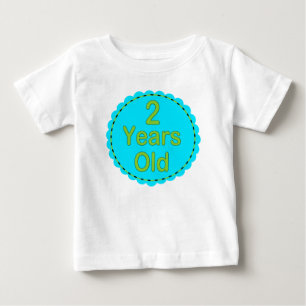 T-shirt Pour Bébé 2 années Teal et équipement de bébé de chaux