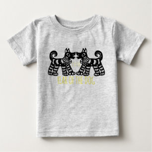 T-shirt Pour Bébé 2 chiens pour le bébé 2018 chinois de nouvelle