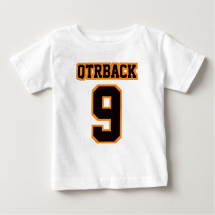 T-shirt Pour Bébé 2 Côté BLANC NOIR ORANGE Lap Chemise Football Baby