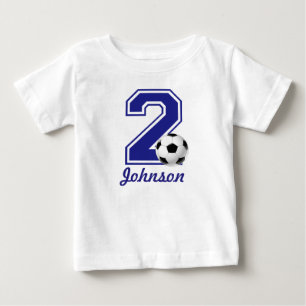 T-shirt Pour Bébé 2e anniversaire garçon soccer, football personnali