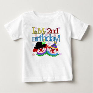 T-shirt Pour Bébé 2ème anniversaire de clowns