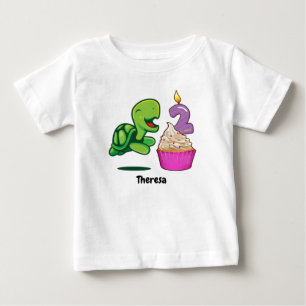 T-shirt Pour Bébé 2ème anniversaire de tortue