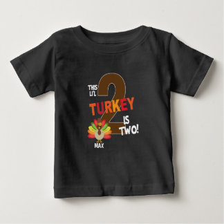 T-shirt Pour Bébé 2ème fête d'anniversaire d'action de grâce li'l tu