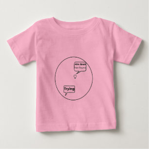 T-shirt Pour Bébé 404 : Cerveau introuvable - Code d'erreur drôle de