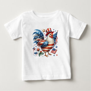 T-shirt Pour Bébé 4 juillet Poulet Clipart-61531