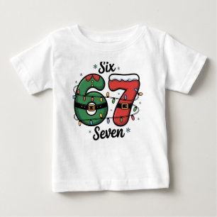 T-shirt Pour Bébé 67 Lumières de Noël Mème