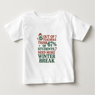 T-shirt Pour Bébé 6 7 Prof Six Sept 67 Santa Gén Alpha