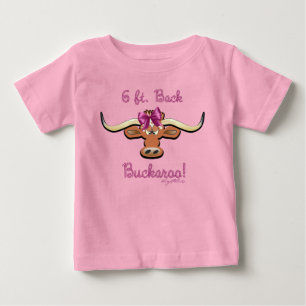 T-shirt Pour Bébé 6 Pieds. Retour Buckaroo, Longhorn Cow