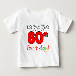 T-shirt Pour Bébé 80e anniversaire de Yia-Yia