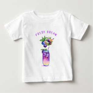 T-shirt pour bébé à base de bleuets frais - Texte