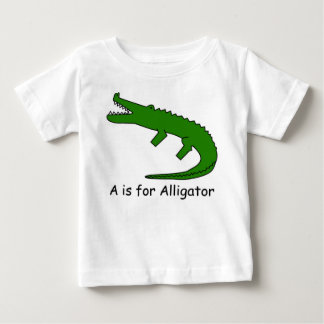 T-shirt Pour Bébé A est pour Alligator