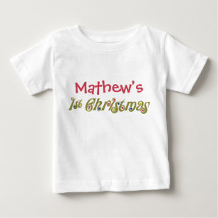 T-shirt Pour Bébé Ă?re chemise de Noël de vert génial de points