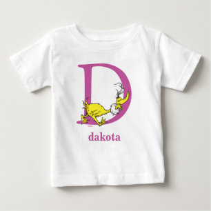 T-shirt Pour Bébé ABC du Dr Seuss : Lettre D - Violet   Ajouter Votr